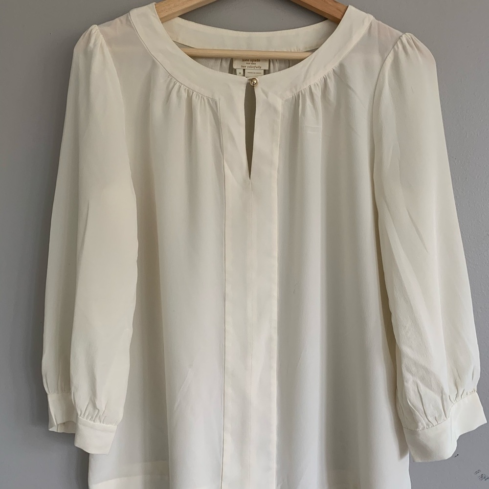 Kate spade white blouse, Size 8